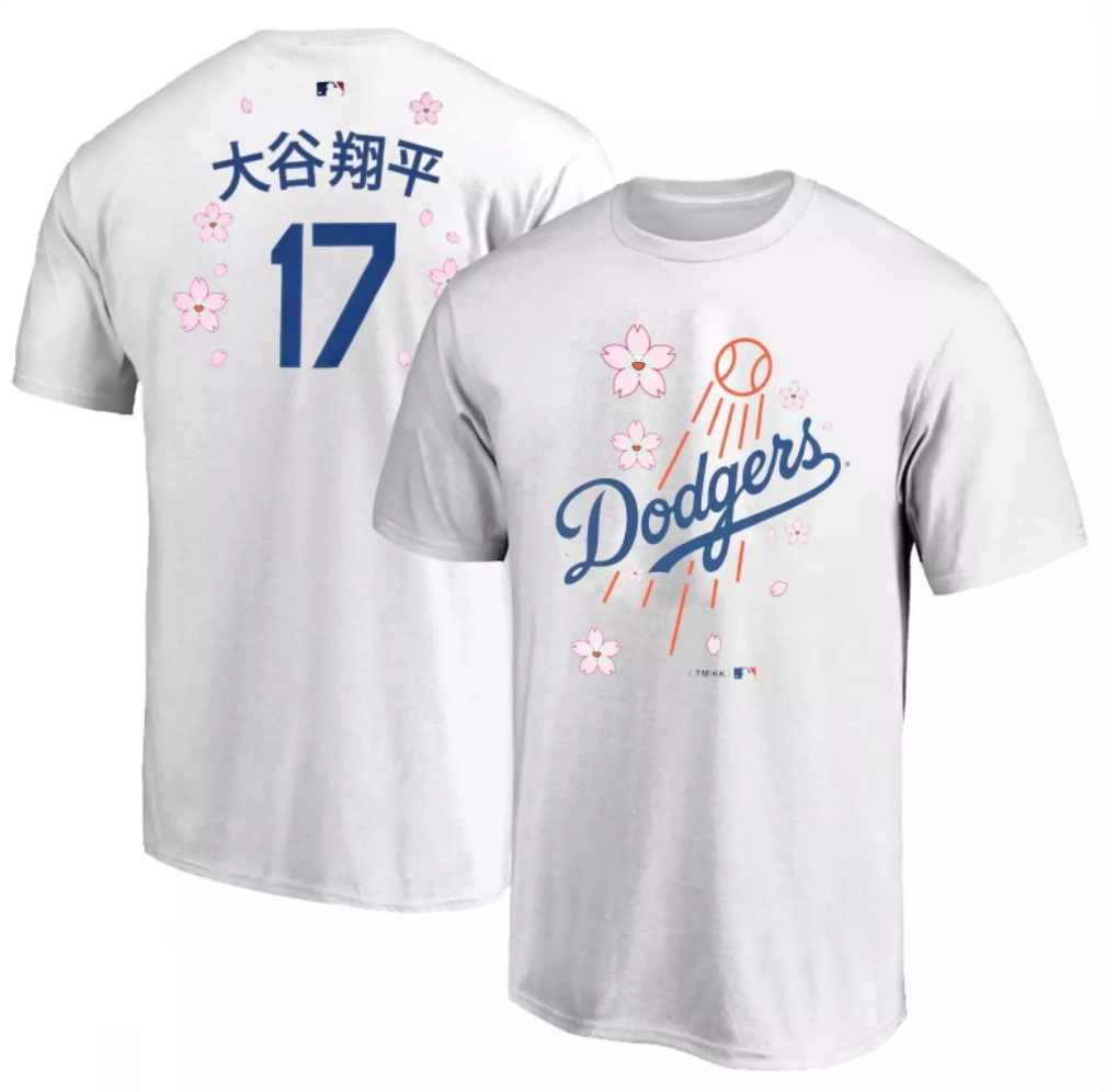 Men Los Angeles Dodgers 17 Ohtani white MLB 2025 T shirt